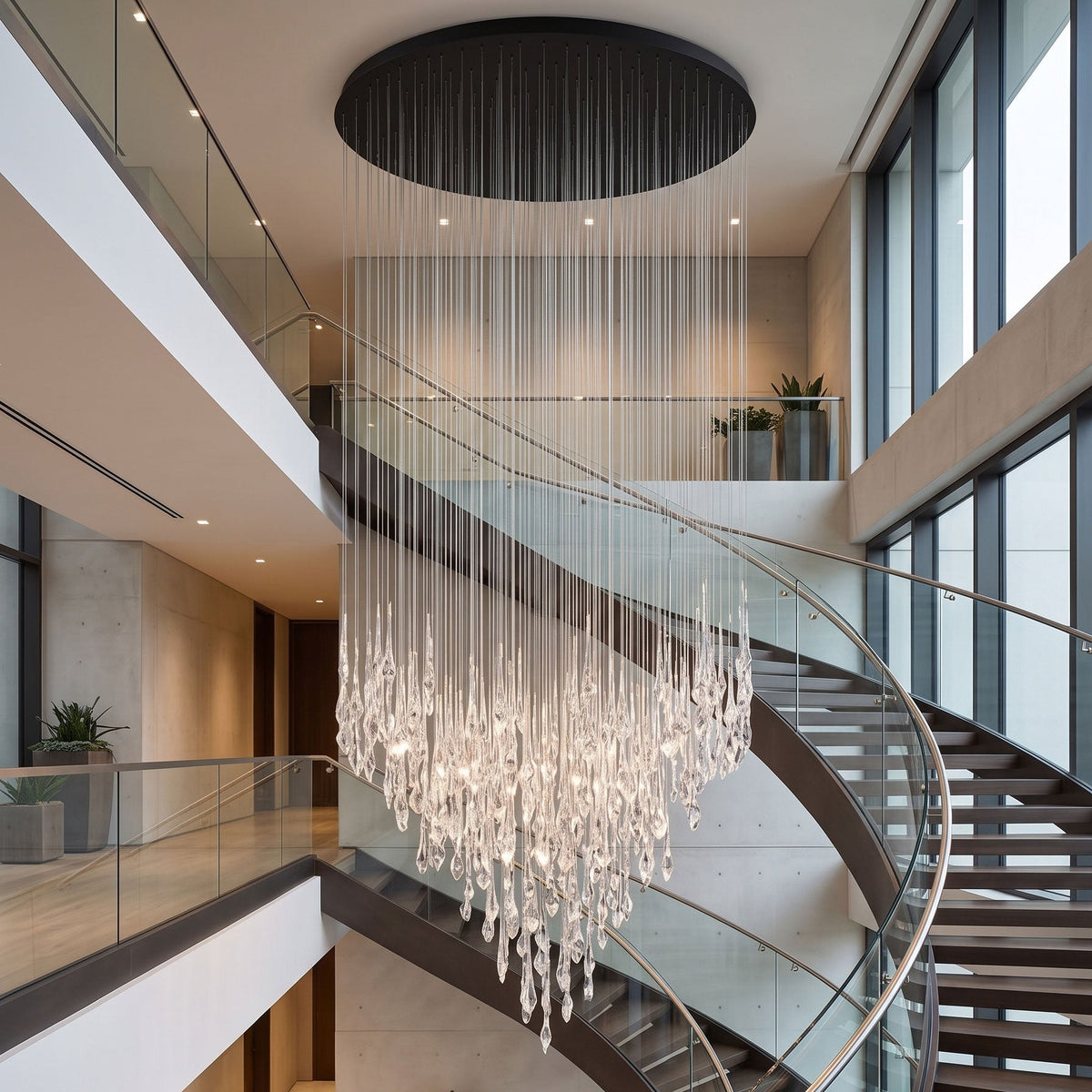 Gamalux Glass Chandelier
