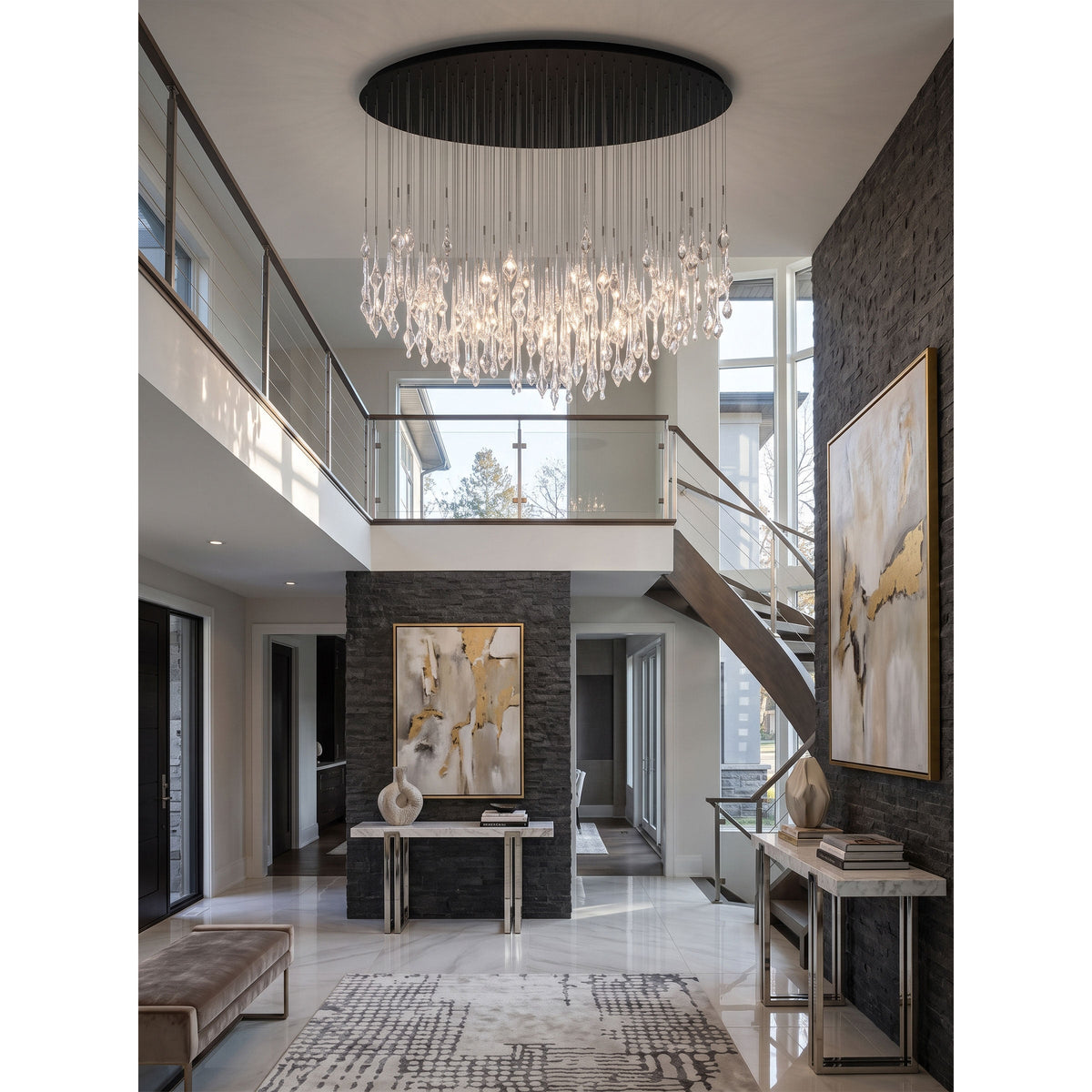 Gamalux Glass Chandelier