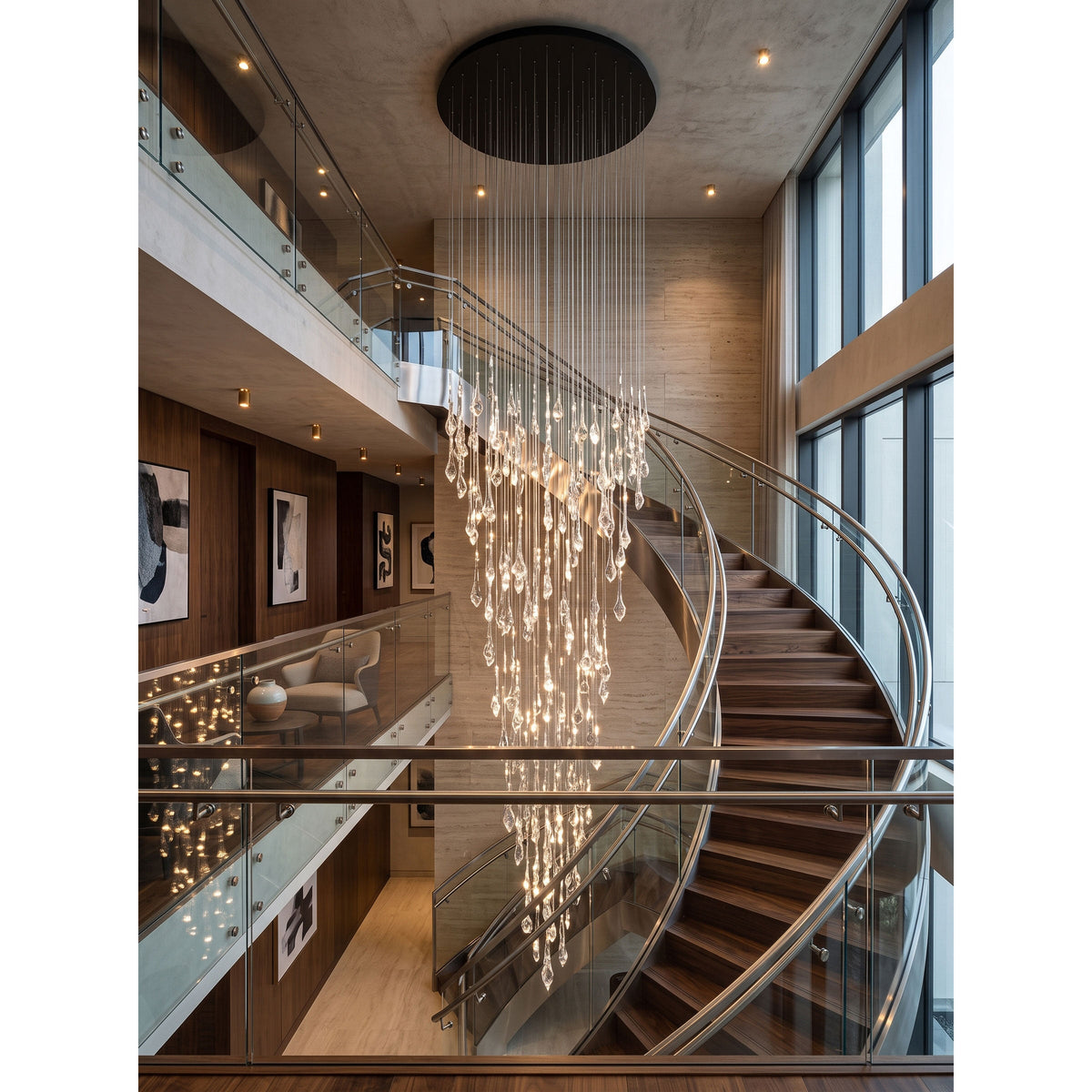 Gamalux Glass Chandelier