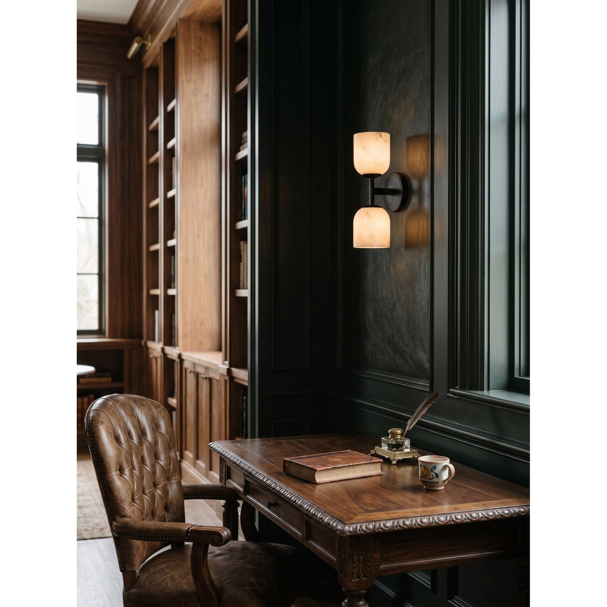 Garrison Alabaster Hammered Wall Sconce