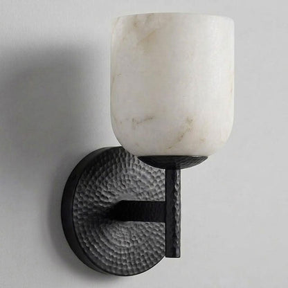 Garrison Alabaster Hammered Wall Sconce