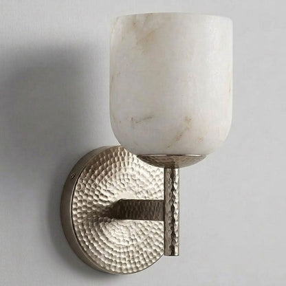 Garrison Alabaster Hammered Wall Sconce