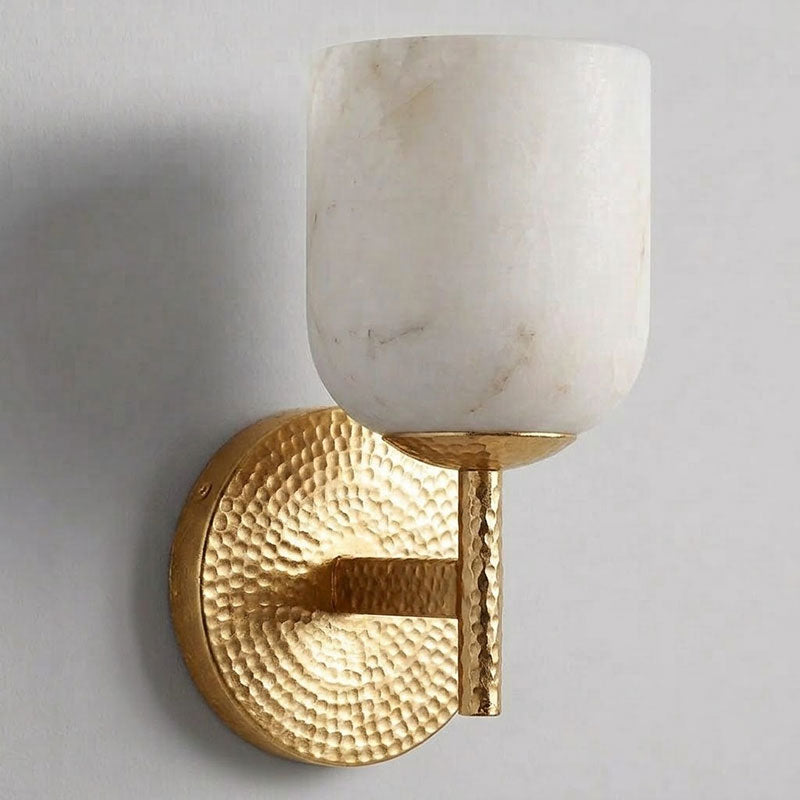 Garrison Alabaster Hammered Wall Sconce