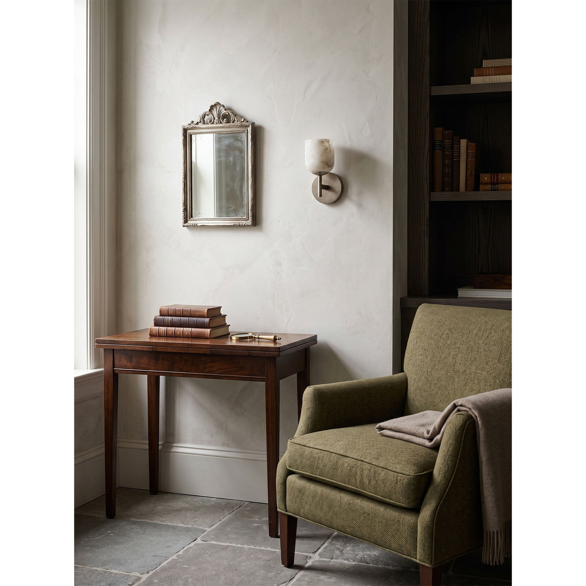Garrison Alabaster Hammered Wall Sconce