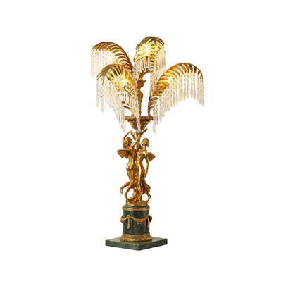 Gratia Crystal Palm Table Lamp