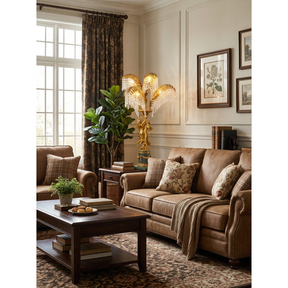Gratia Crystal Palm Table Lamp