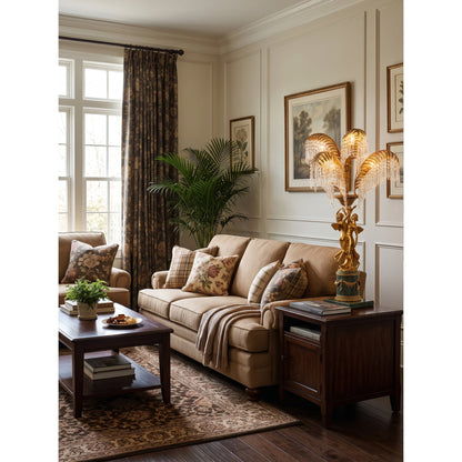 Gratia Crystal Palm Table Lamp