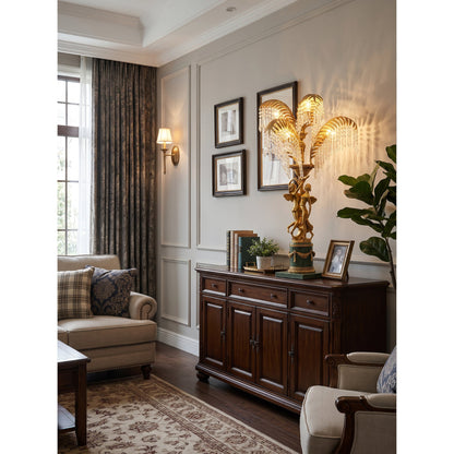 Gratia Crystal Palm Table Lamp