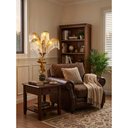 Gratia Crystal Palm Table Lamp