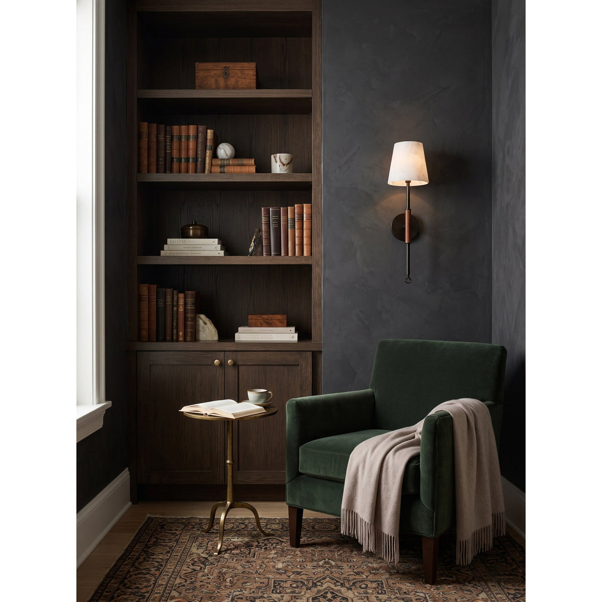 Griffin Tail Alabaster Wall Sconce