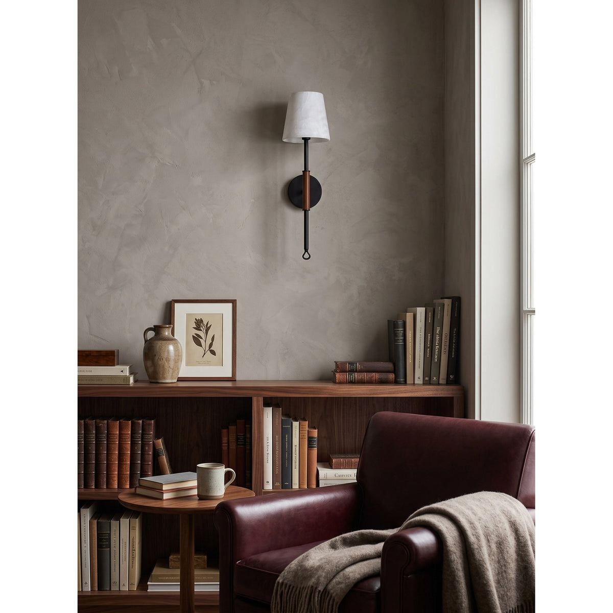 Griffin Tail Alabaster Wall Sconce