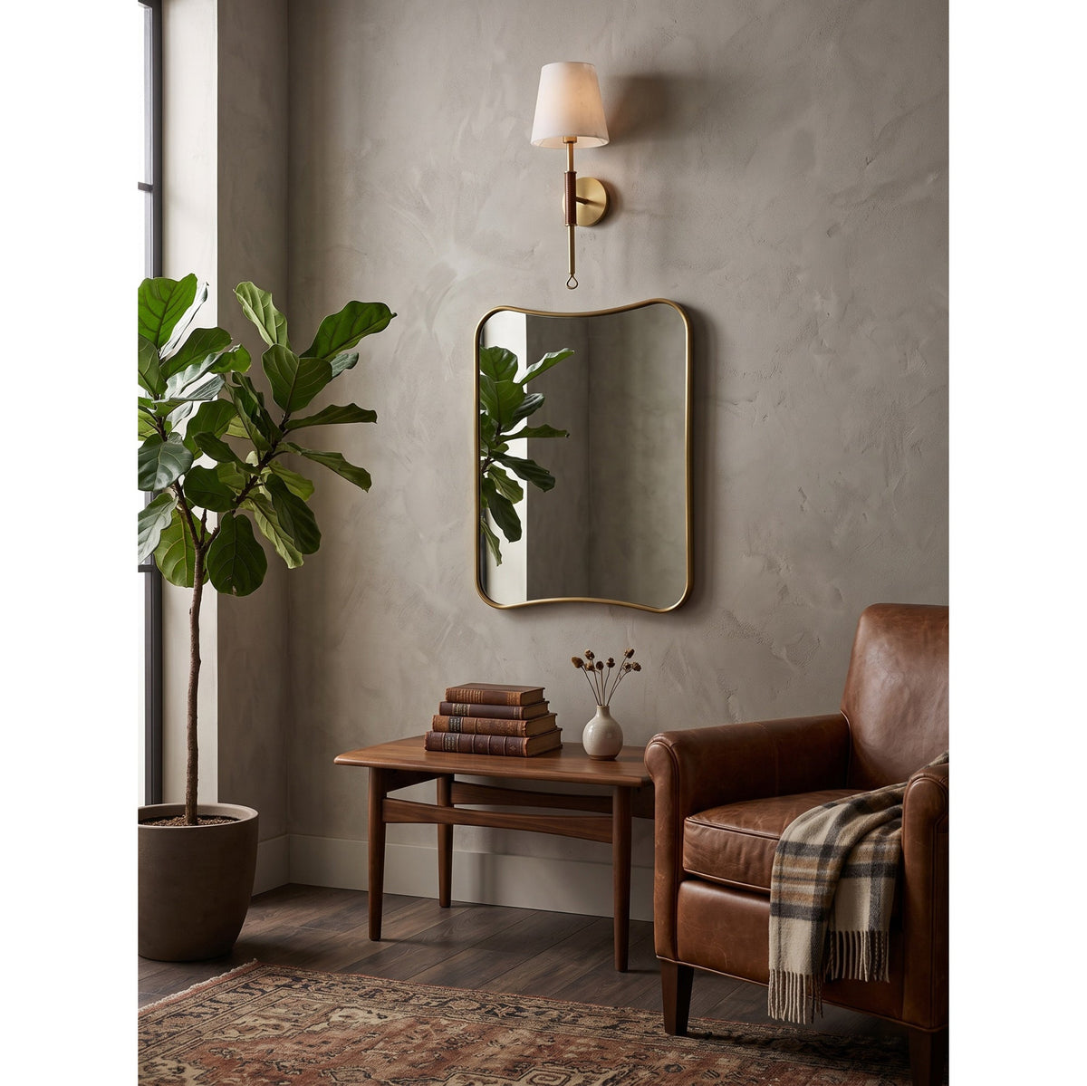 Griffin Tail Alabaster Wall Sconce