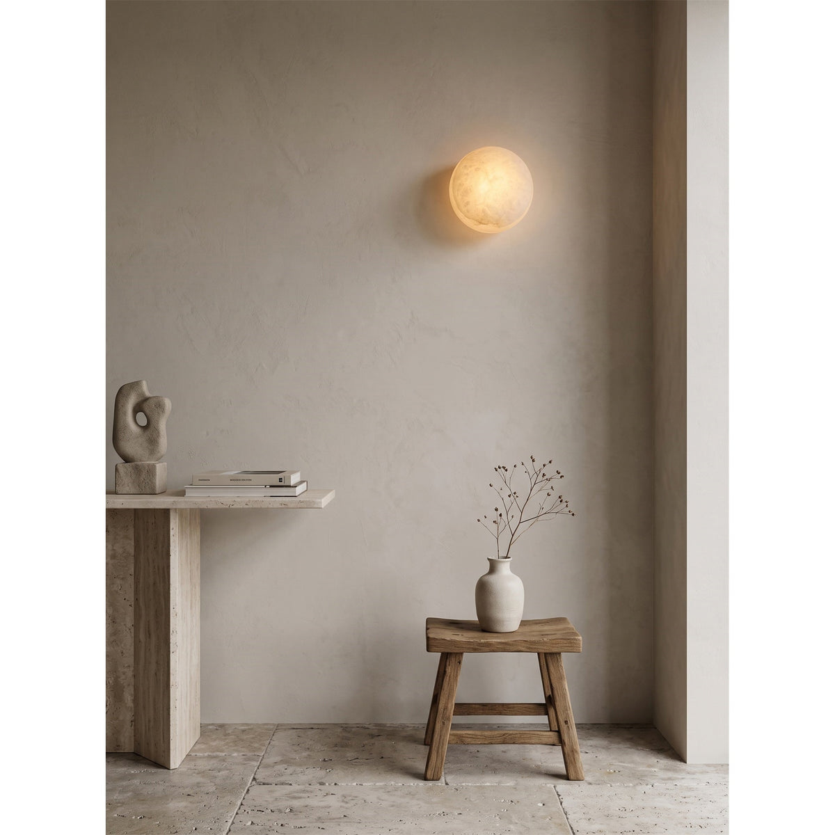 Hadley Alabaster Wall Sconce