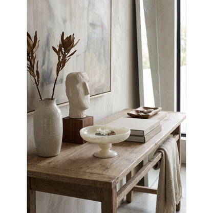 Harlow White Onyx Pedestal Bowl
