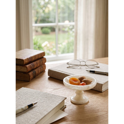 Harlow White Onyx Pedestal Bowl