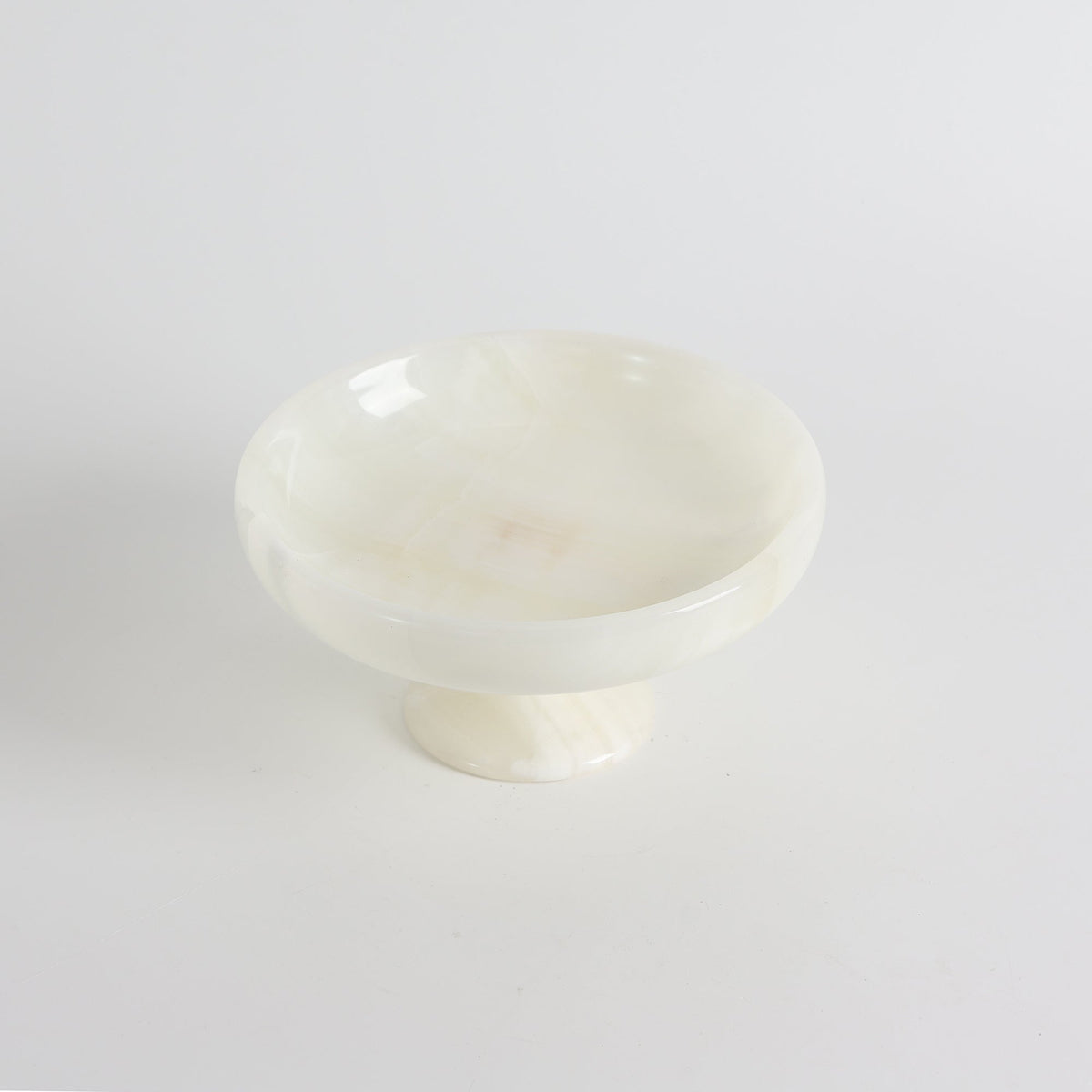 Harlow White Onyx Pedestal Bowl