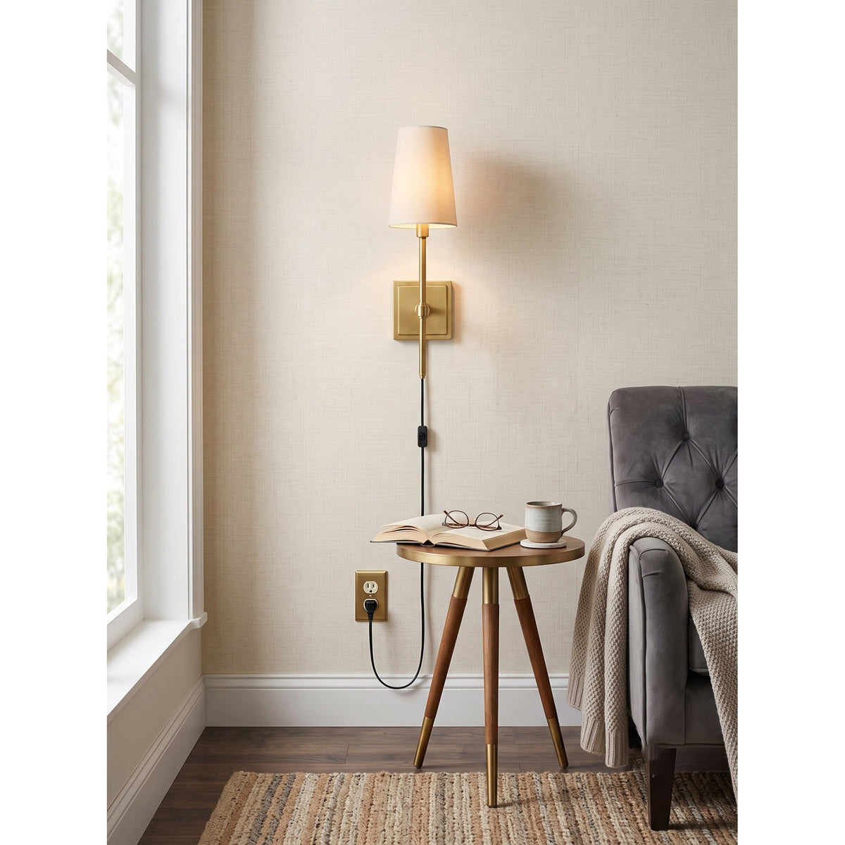 Hillsdale Plug-in Wall Sconce
