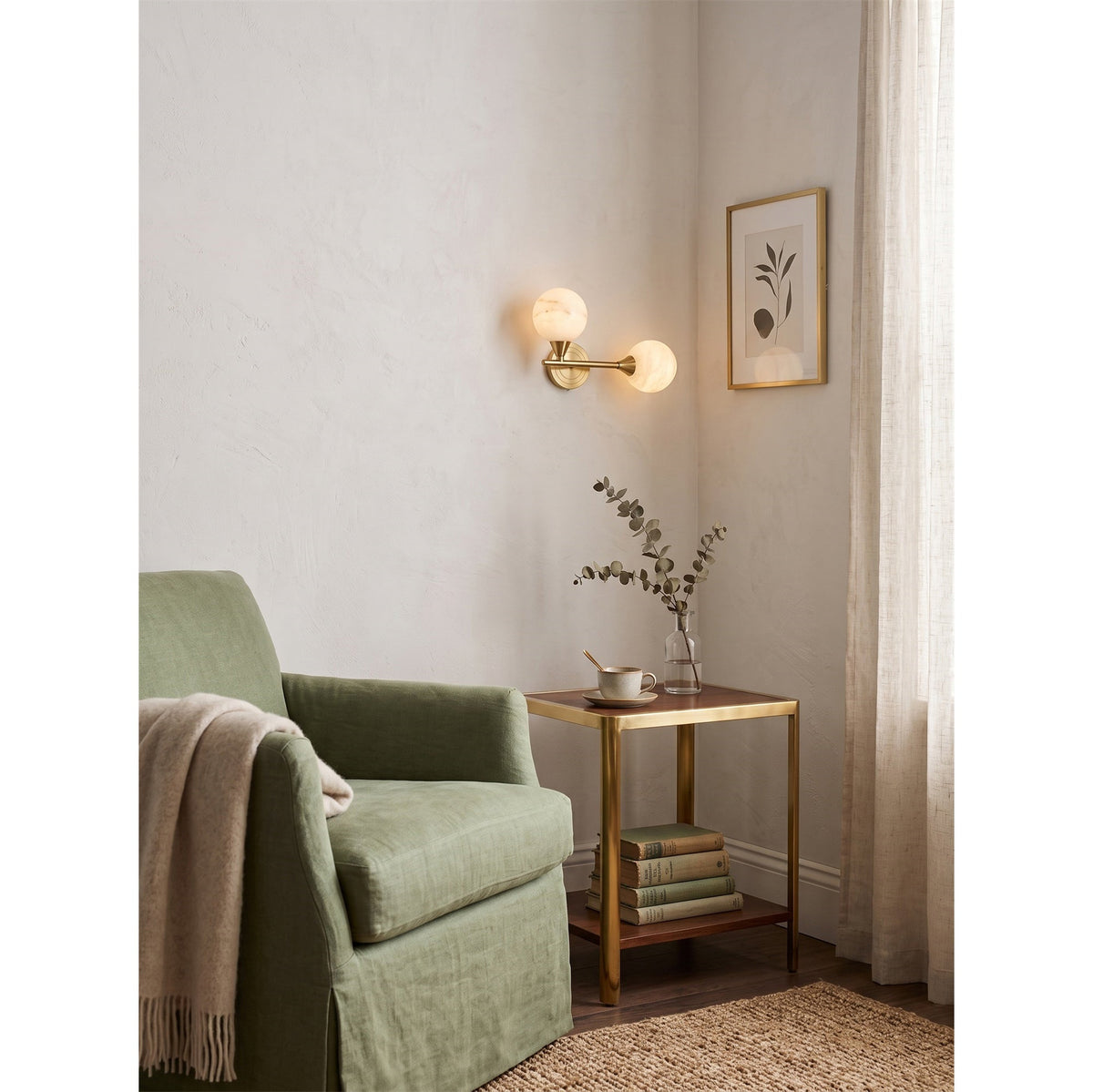 Holten Alabaster Wall Sconce