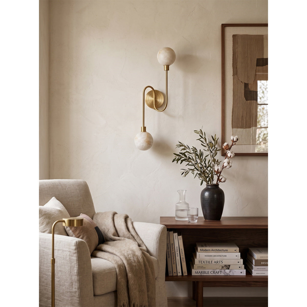 Holten Alabaster Wall Sconce
