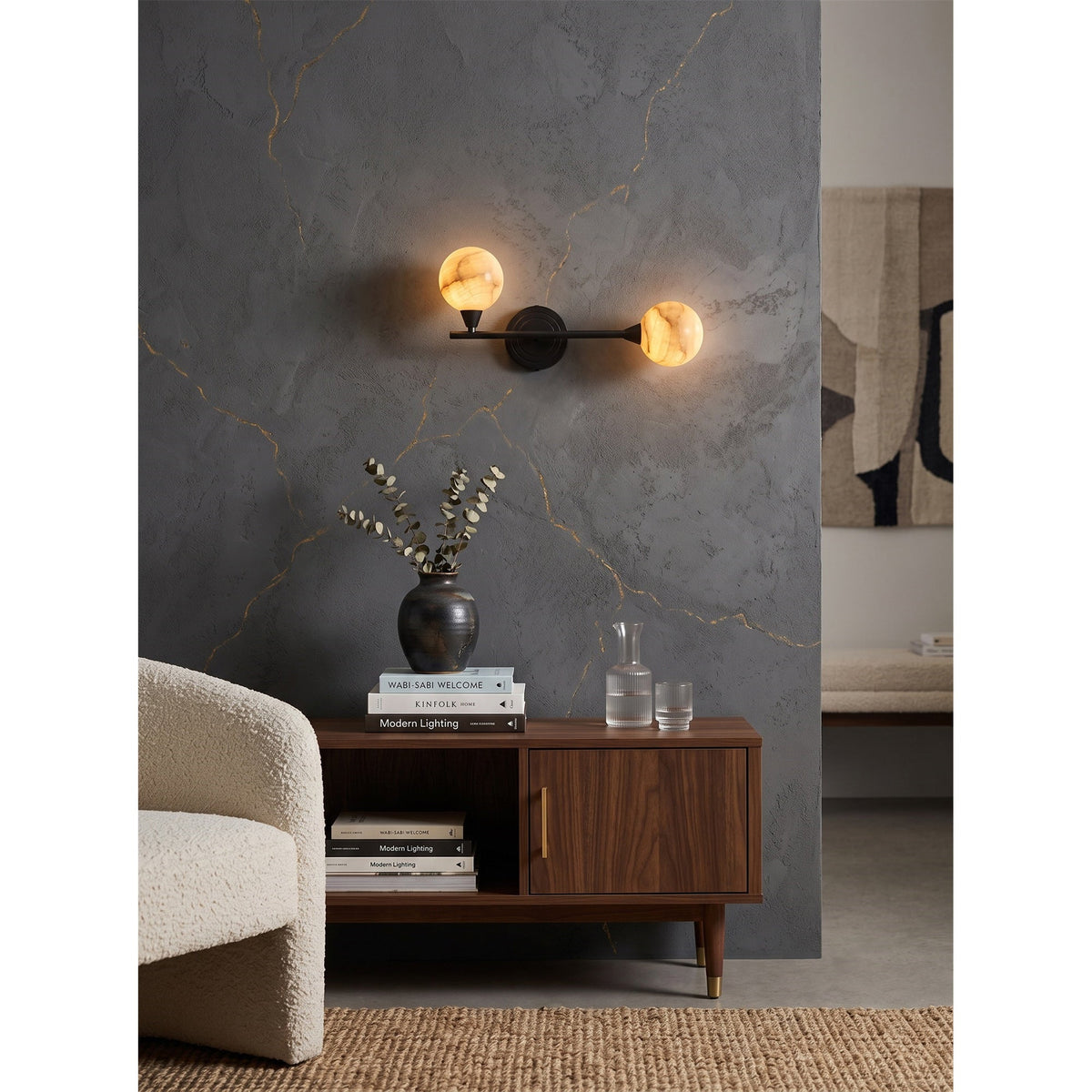 Holten Alabaster Wall Sconce