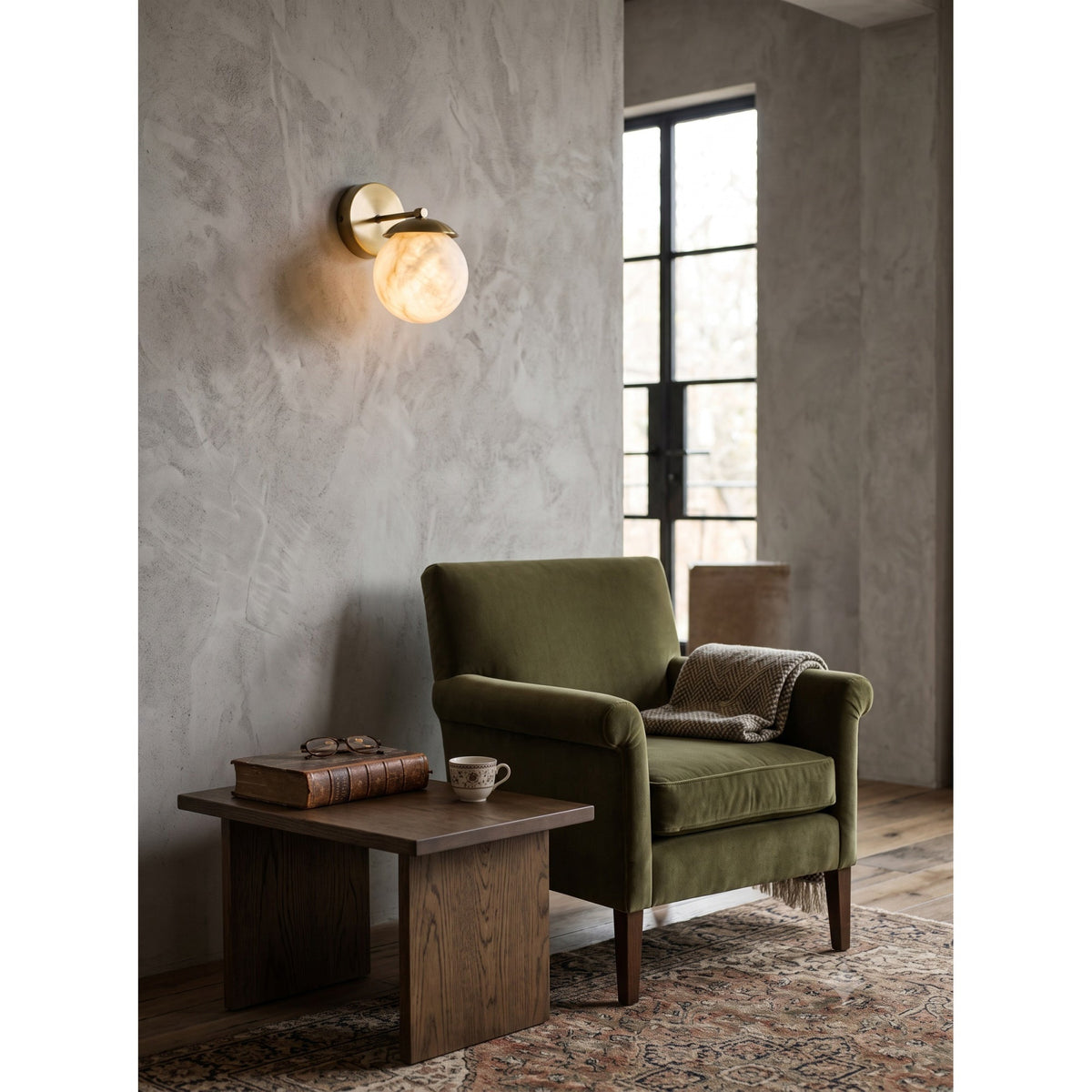 Lark Julep Alabaster Wall Sconce
