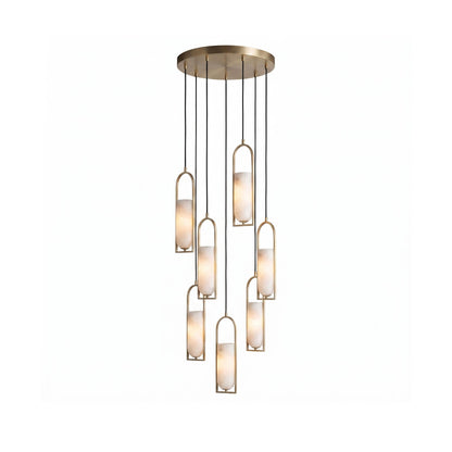 Melange Alabaster Cluster Chandelier
