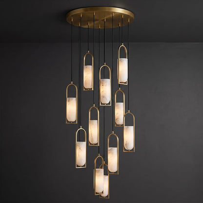 Melange Alabaster Cluster Chandelier