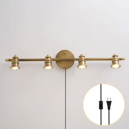 Halophane Brass Plug-in Wall Sconce