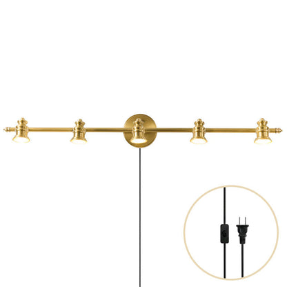 Halophane Brass Plug-in Wall Sconce