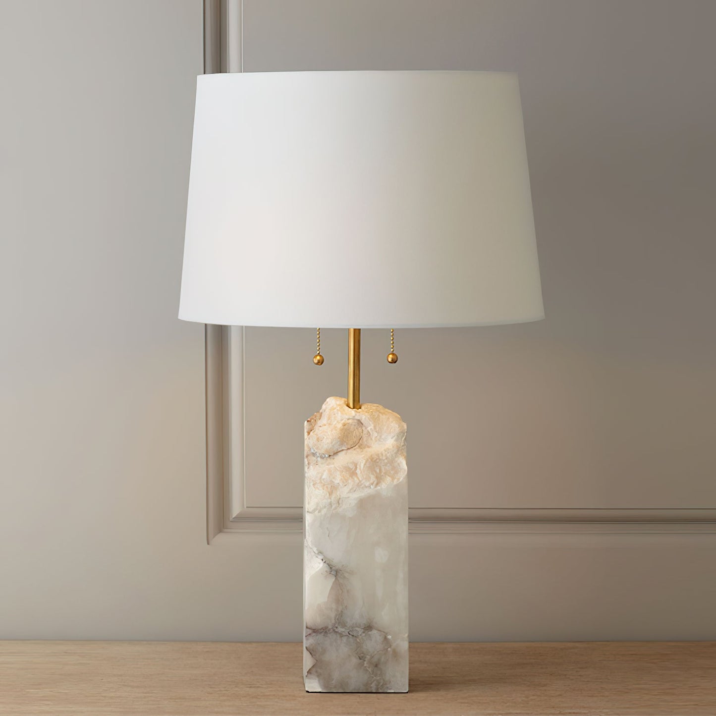 Raw Alabaster Table Lamp