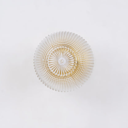 Reeded Globe Flush Ceiling Light