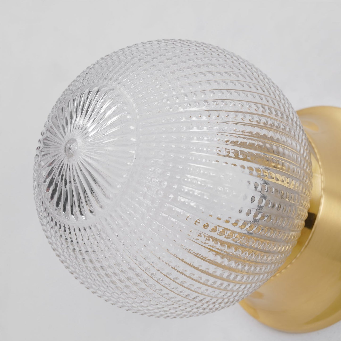 Reeded Globe Flush Ceiling Light