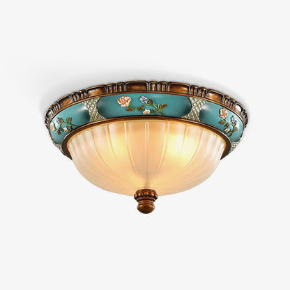 Retro Floral Resin Recessed Ceiling Light