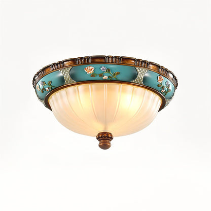 Retro Floral Resin Recessed Ceiling Light