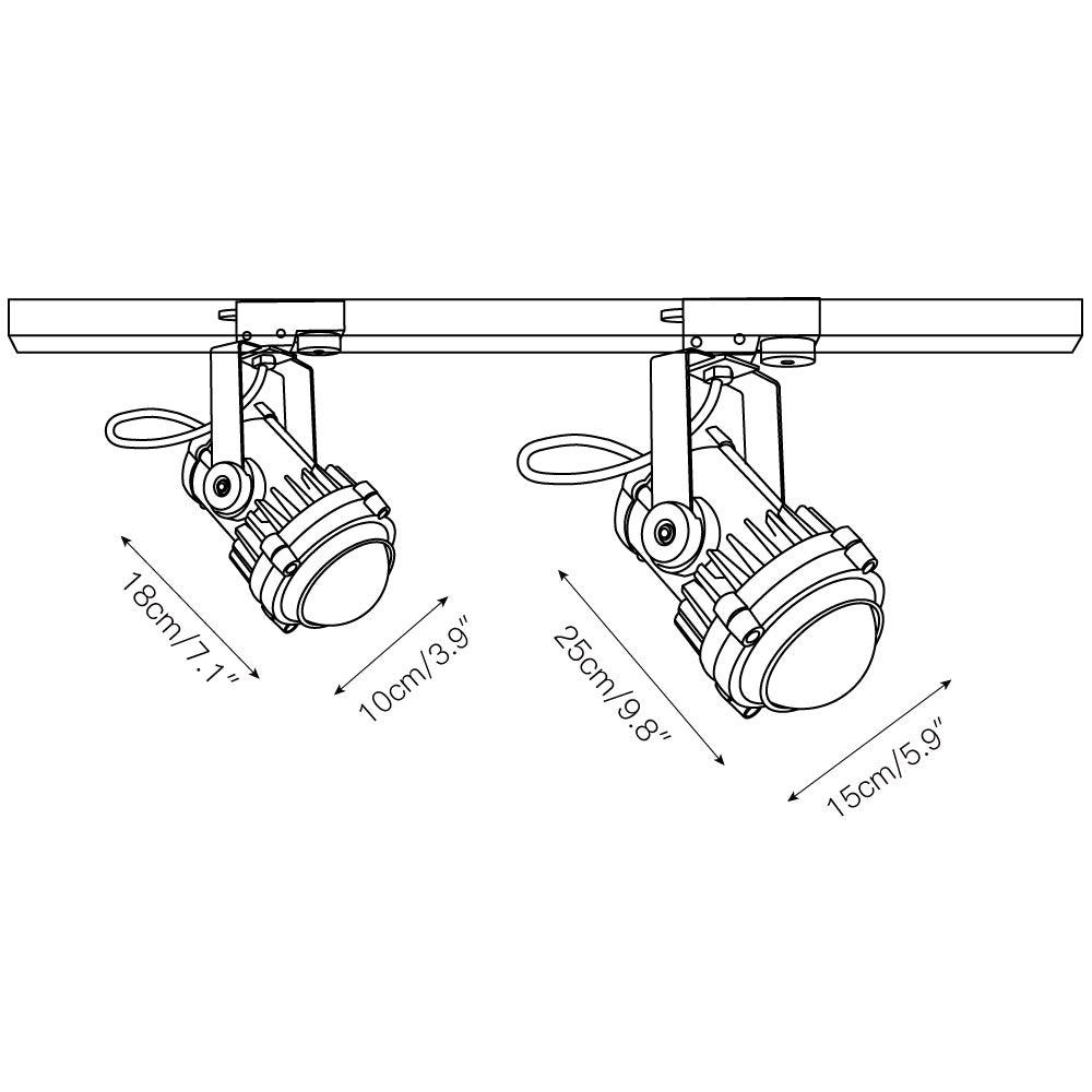 Retro Industrial Aluminum Track Lights