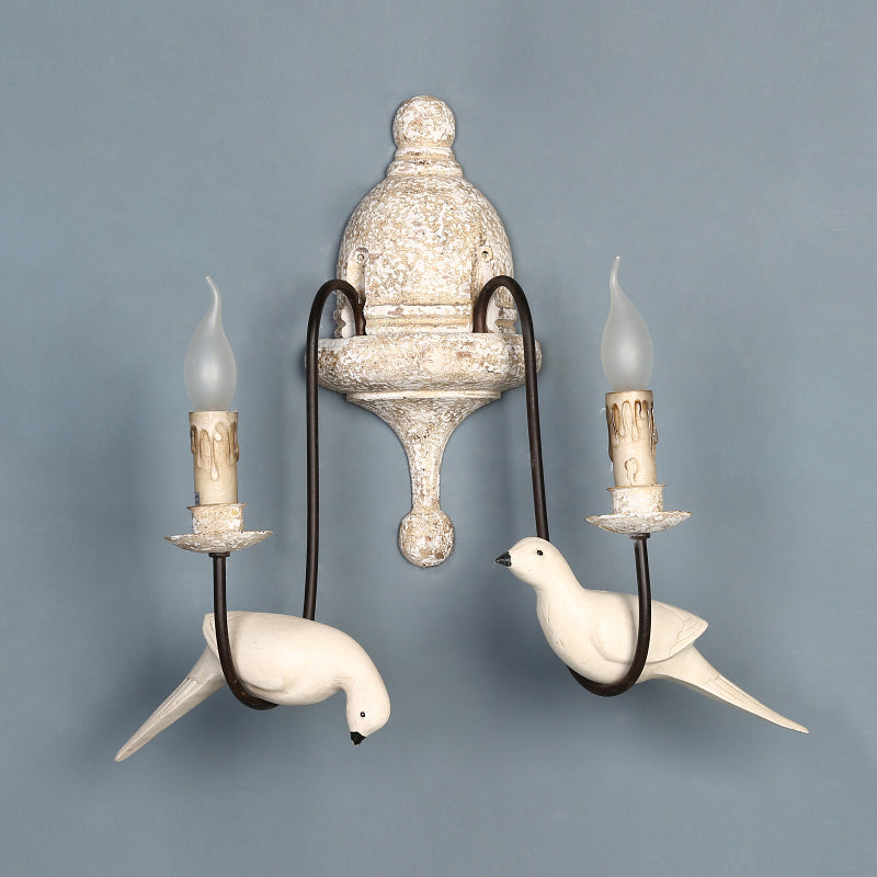Retro Wooden Bird Wall Lamp