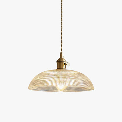 Ribbed Spiral Pendant Light