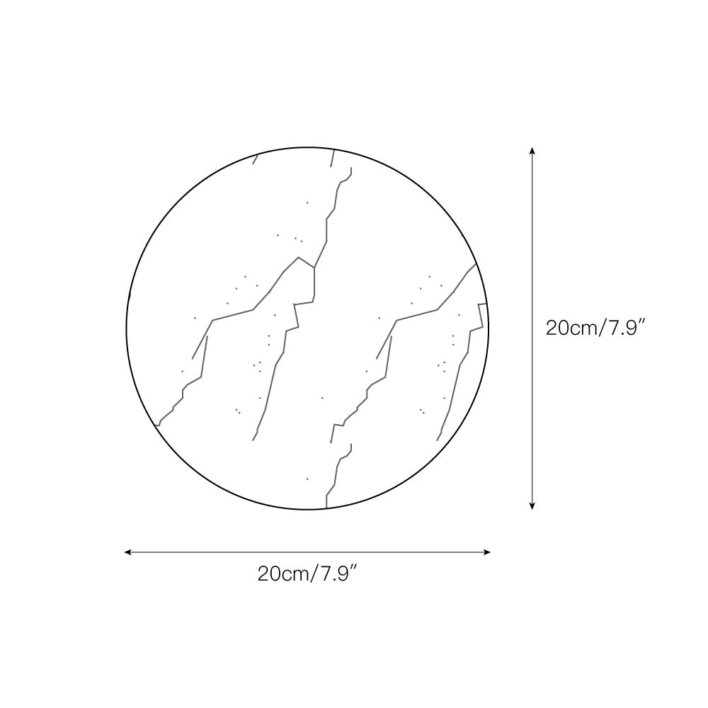 Round White Marble Sconce