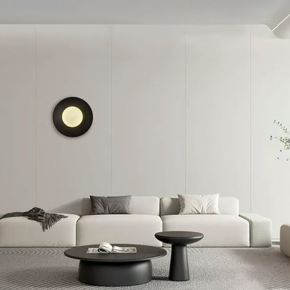 Round Glass Art Wall Lamp