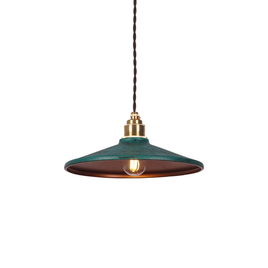Rustic Saucer Shade Pendant Light