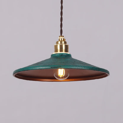 Rustic Saucer Shade Pendant Light