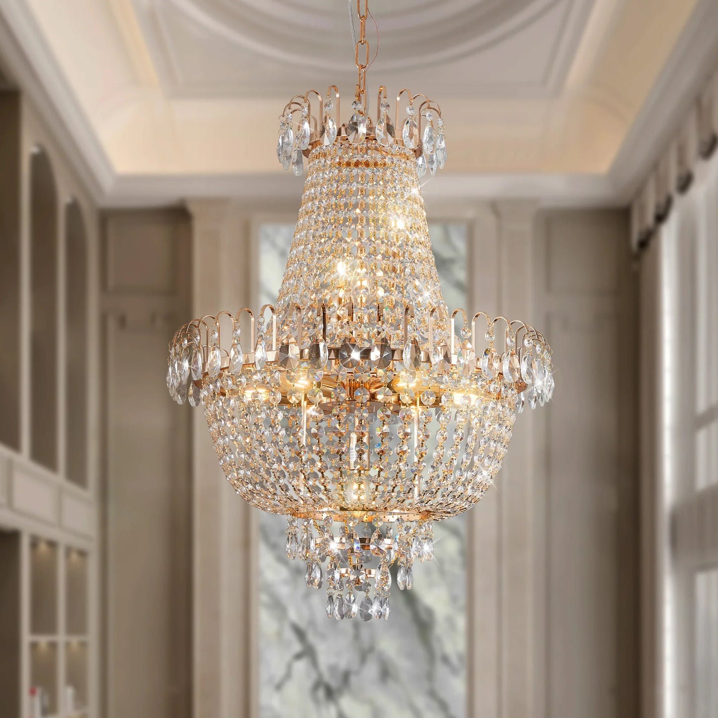 French Empire Crystal Chandelier