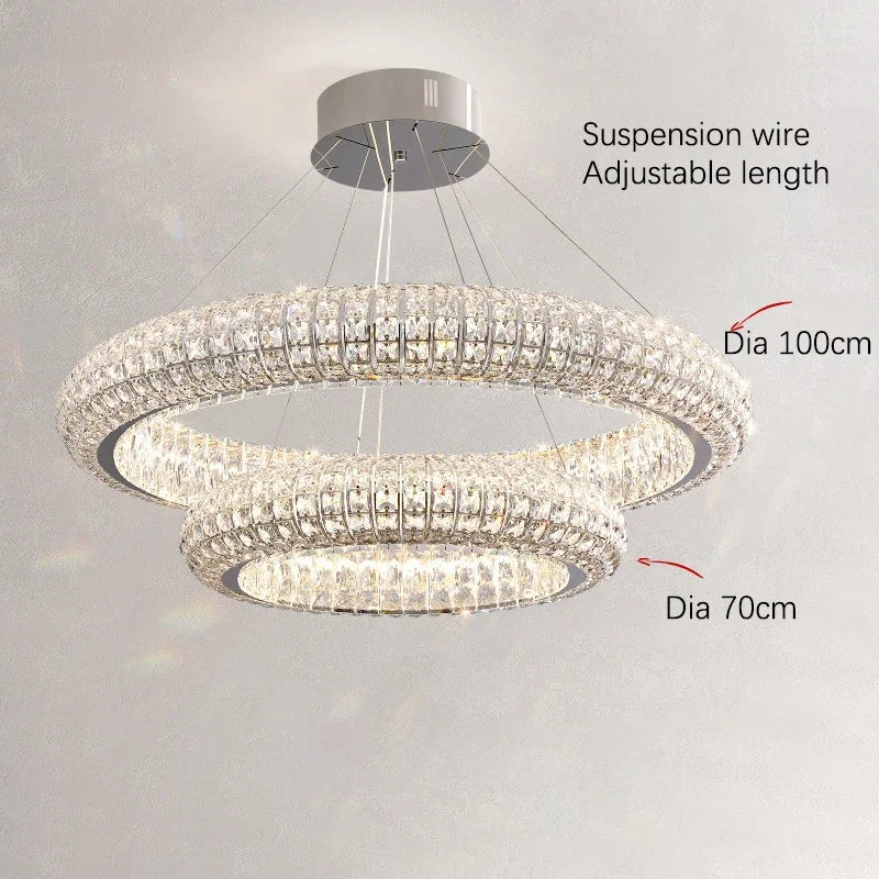 Bacci Crystal Modern Chandelier