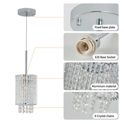 Alleri Crystal Pendant Lights, Set Of 3