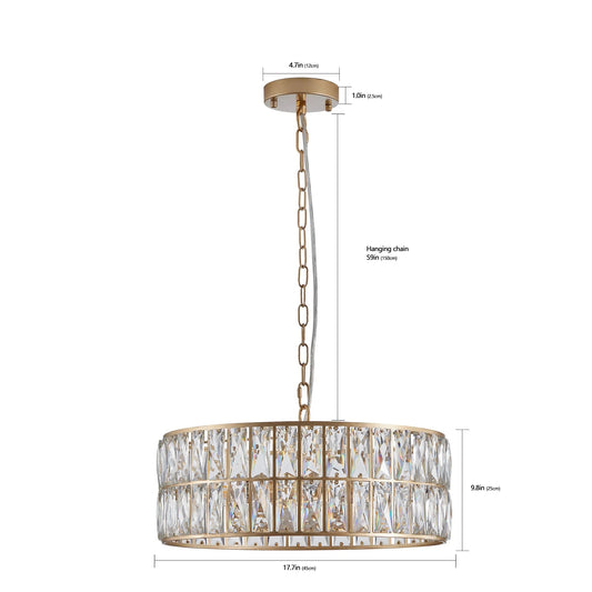 Bacci Crystal Drum Chandelier