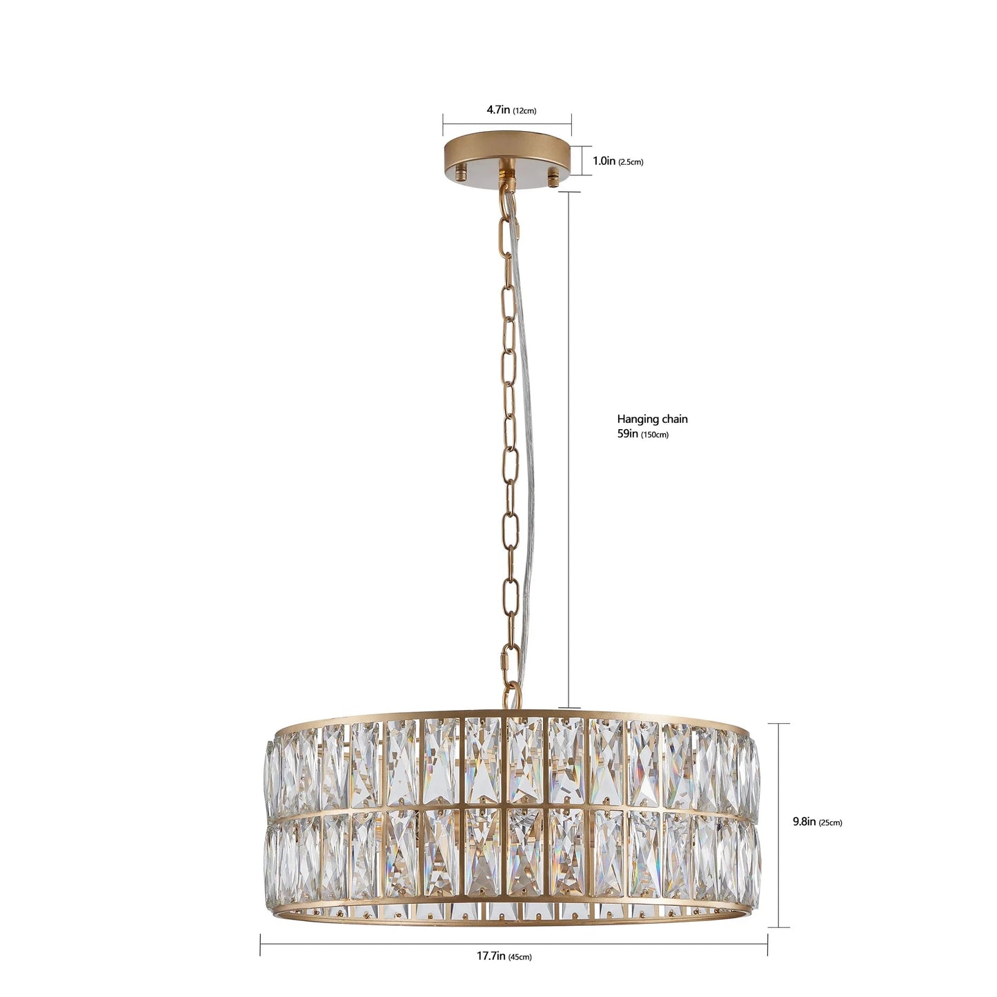 Bacci Crystal Drum Chandelier