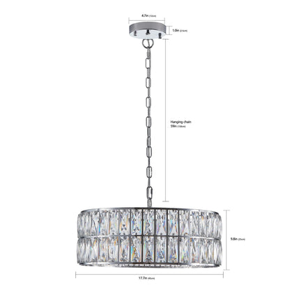 Bacci Crystal Drum Chandelier