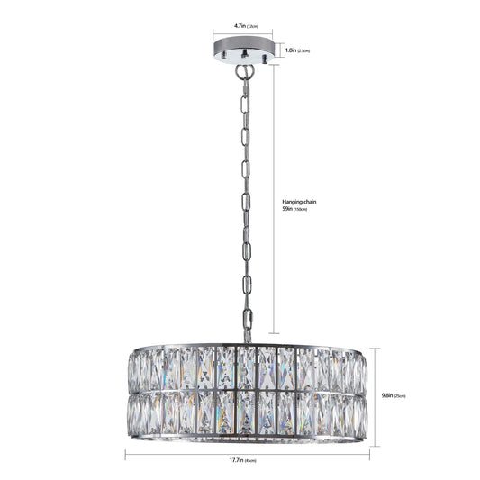 Bacci Crystal Drum Chandelier