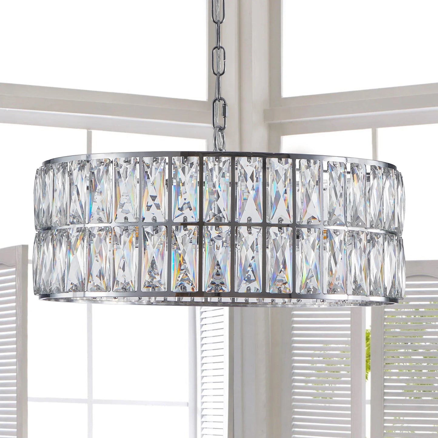 Bacci Crystal Drum Chandelier