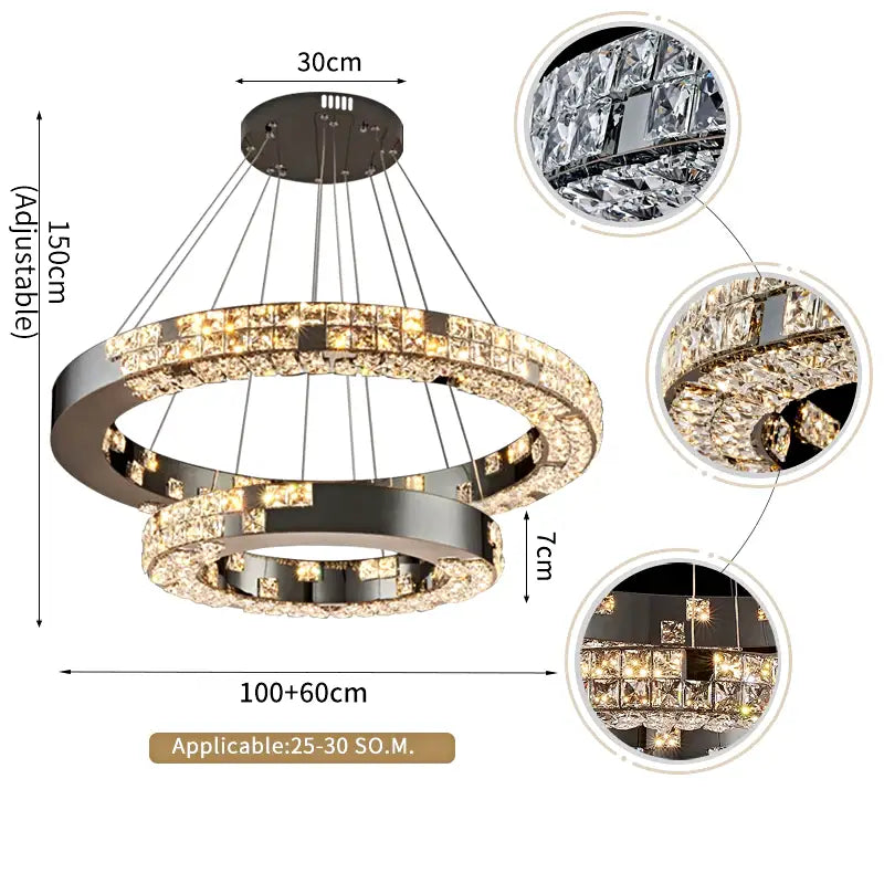 Bacci Ring Modern Chandelier